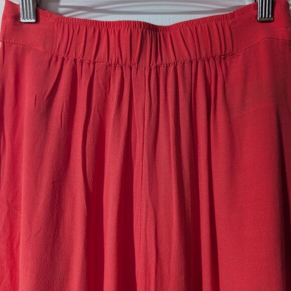 NWT Mango | Fluid Culotte Trouser In Coral Red - Picture 9 of 15